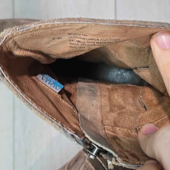 Sofft Women Sharnell  Aqua Leather Lace Up Back Moto Boots Shoes Sz 8.5 - Picture 7 of 15